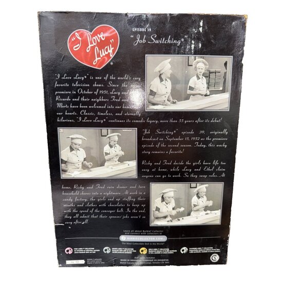 Barbie Lucy and Ethel Doll I Love Lucy in Job Switching In Box No Sound - Picture 7 of 7